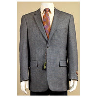 Mens Two Button Single Breast Grey Sport Coat Blazer