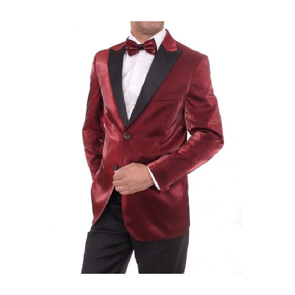 BURGUNDY BIG AND TALL VELVET SPORT COAT