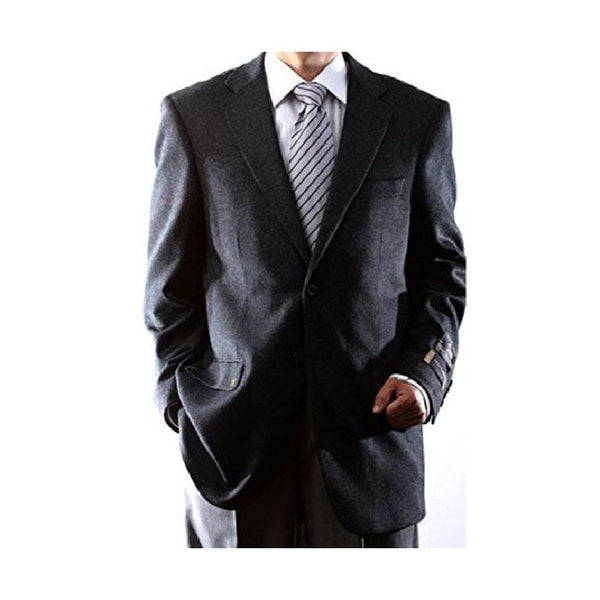 Mens Two Buttons Wool Cashmere Charcoal Sportcoat