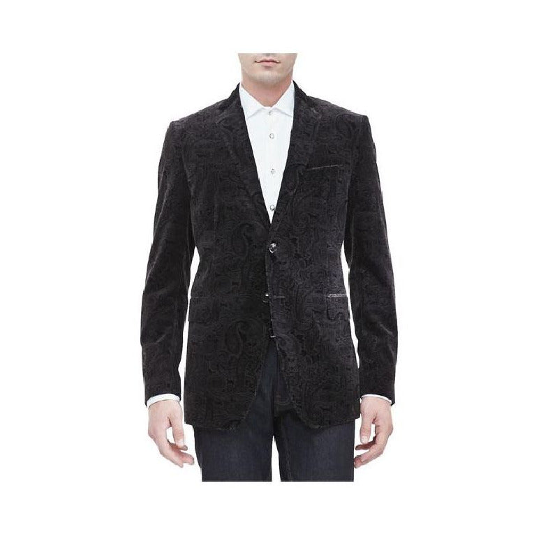 Black Mens Big and Tall Velvet Blazer - Velvet Sport Coat main image 0