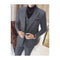 Mens Vested Double Breasted Suits 3 Piece Grey Peak Lapel