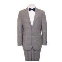 Mens Windowpane Plaid Blazer Gray Houndstooth Wool Suit