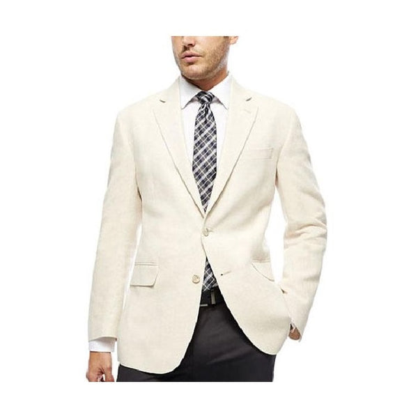 Mens ivory  cream  off white Two button sport coat