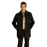 Mens single breasted model with vent wool blend Overcoat