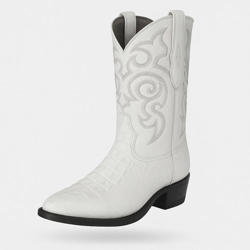 Botas de  Cocodrilo - Caiman Cola Horma Puntal- A