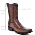 Honey Ostrich Zipper Boot