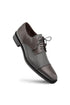 Mens Mezlan Cap-Toe Dress Lace-Up Blending Supple Textured Deerskin And Polished Calfskin With An Elegant Tassel Detail In Color Gray