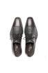 Mens Mezlan Cap-Toe Dress Lace-Up Blending Supple Textured Deerskin And Polished Calfskin With An Elegant Tassel Detail In Color Gray