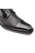 Mens Mezlan Cap-Toe Dress Lace-Up Blending Supple Textured Deerskin And Polished Calfskin With An Elegant Tassel Detail In Color Black