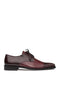 Mens Mezlan Cap-Toe Dress Lace-Up Blending Supple Textured Deerskin And Polished Calfskin With An Elegant Tassel Detail In Color Burgundy