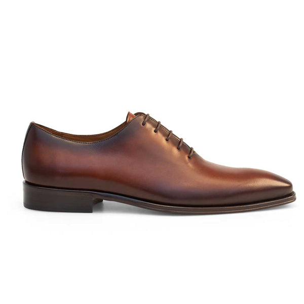 Mens Mezlan Plain Toe Calfskin Dress Shoe in Cognac  display picture 3
