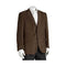 Microsuede Mens Brown Classic Fit Two Button Blazer