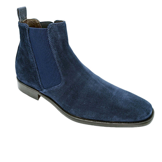 Men's Belvedere Milano Italian Suede Ankle Boot in Navy