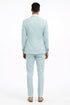 Mint Green Slim Fit Mens Suits Groomsmen Wear Two Pieces Notched Lapel Formal Prom Suit