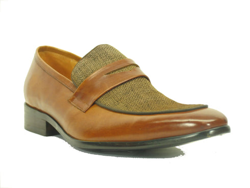 Mix Media Calfskin Penny Loafer