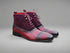 Mixed Media Lace-up Suede Boot Carrucci