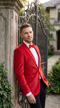 Men’s Red Dinner Jacket, Formal Tuxedo Evening Jacket for Weddings Prom and Parties