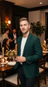 Neil Allyn Career Basics Men’s Hunter Green Blazer, Classic 2 Button Formal Sport Coat for Weddings, Church and Business Events