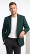 Neil Allyn Career Basics Men’s Hunter Green Blazer, Classic 2 Button Formal Sport Coat for Weddings, Church and Business Events