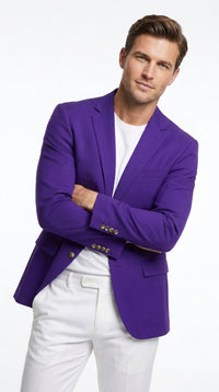 Neil Allyn Men’s Purple Blazer Jacket, Career Basics Formal Sport Coat for Business and Events