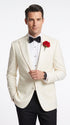 Men’s James Bond Inspired Ivory White Tuxedo Suit, Classic 007 Formal Dinner Jacket for Weddings, Prom and Costume Parties