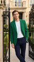 Executive Apparel Ultralux Men’s Kelly Green Blazer Jacket, Formal Sport Coat for Weddings and Events