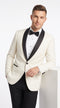 Men’s Ivory and Black Dinner Jacket, Formal Tuxedo Evening Jacket for Weddings and Prom