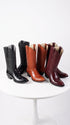 Los Altos Men’s Genuine Eel Skin Cowboy Boots LAB-6508, Round Toe Western Boots in Black, Cognac and Burgundy