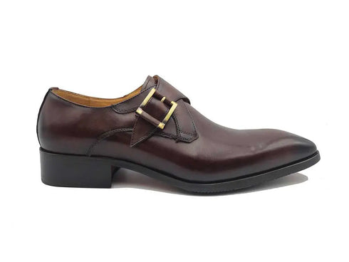 Monk Strap Buckle Leather Shoes Carrucci