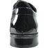 Bravo Mens Plain Round Toe Shiny Patent Tuxedo Shoe in Black