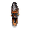 Men's Mauri Toffee Black Alligator Dress Shoes Apron Toe Italian Eminence