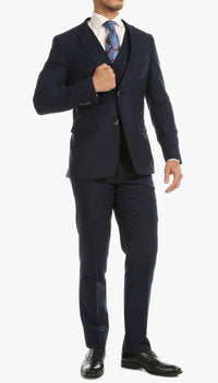 1920's Men's Clothing - Tweed Suit - Herringbone 1920s Mens Suit  - Vintage Navy Tweed 