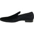 Bravo Mens Modern Slip On Velvet Tuxedo Loafer in Black - Men's Dress Shoes