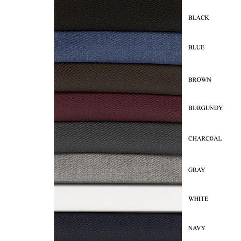Dress Pants Regular Fit Leg Pleated Pre-hemmed With Cuffs in Blue