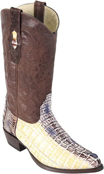 J Toe Cowboy Boots - J Toe Western Boots - Original Brown Caiman (Gator) Tail LeatherJ-Toe Boot