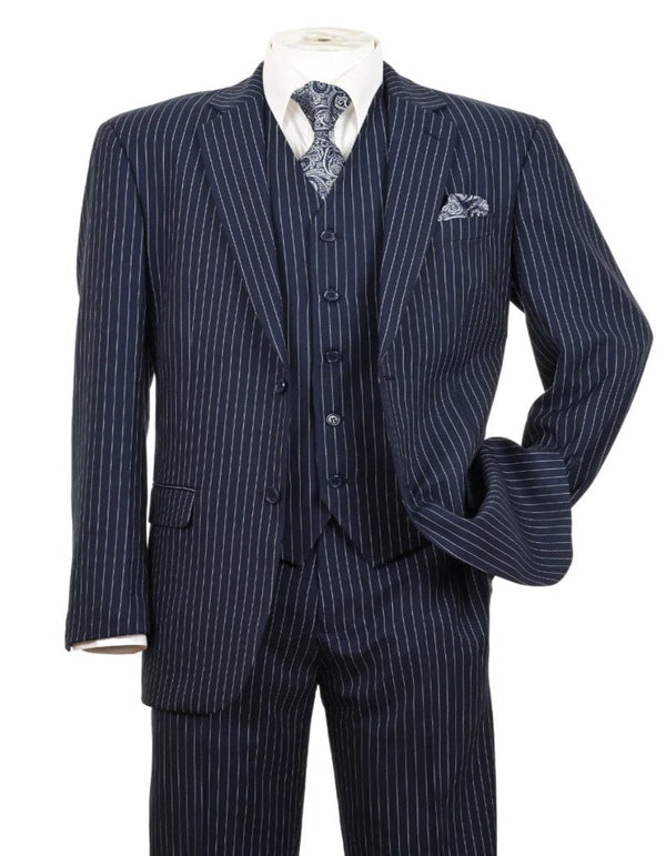 1920s Mens Suit - 1920s Mens Outfit - 1920s  costume  Bold Pinstripe  Navy