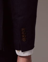 Mens Linen Suit For Beach Wedding - Summer  Slim Suit in Navy