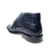 Los Altos Navy All over Crocodile Lace-Up Dress Ankle Boots