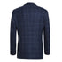 Mens Two Button Classic Fit Wool Sport Coat Navy Plaid Blazer