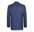 Mens Two Button Classic Fit Sport Coat Navy Blue Windowpane Plaid Blazer