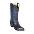 Los Altos Men's Navy Blue Genuine Caiman Tail Boots