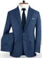 Navy Blue 2 Pieces Mens Suit with Notch Lapel Business Tuxedos Wedding Groomsmen Outfit