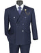 Pleated Suit - Mens Suits With Pleated Pant -  Regular Fit Suit - Navy Blue Suit