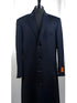 Men’s Navy Blue Bravo Top Overcoat, 4 Button Wool Blend Formal Winter Dress Coat