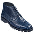 Navy Genuine Caiman Crocodile Belly Ankle Los Altos Boot