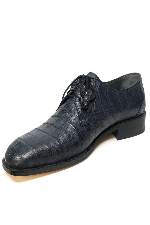 Los Altos All-Over Crocodile Lace Up Dress Shoes