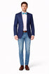 Navy Solid Two Button Classic Fit Sport Coat Blazer