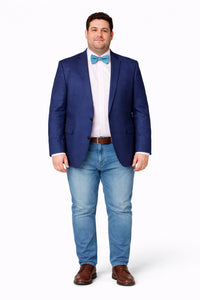 Navy Solid Two Button Classic Fit Sport Coat Blazer