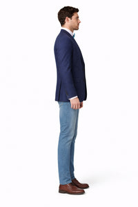 Navy Solid Two Button Classic Fit Sport Coat Blazer