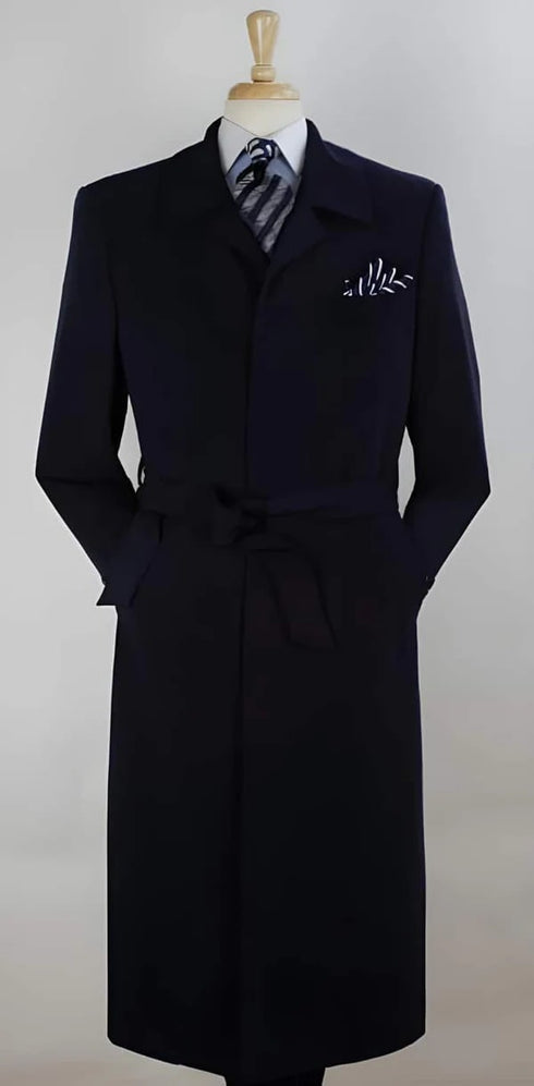 Mens Full Length Navy Top Coat